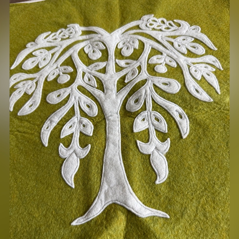 Hungarian Tree Of Life Handcrafted Wool Pillow Cover 17.5X13 Sandor Collection